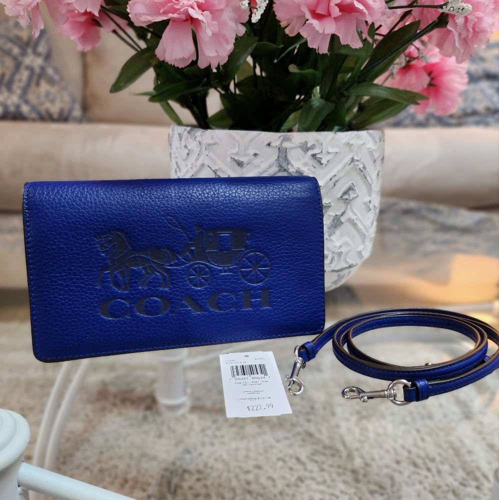 Coach Anna Foldover Clutch Crossbody with Horse and Carriage